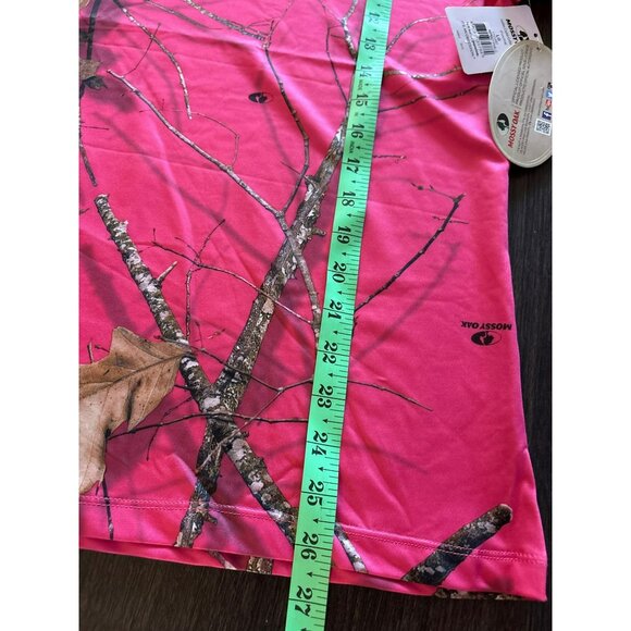 NWT Mossy Oak Cadet Collar 1/4 Zip Pink Camo Long-Sleeve Pullover Size L - Picture 5 of 5